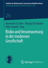 Produktbild: Risiko und Verantwortung in der modernen Gesellschaft