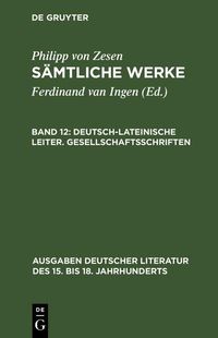 Produktbild: Deutsch-lateinische Leiter. Gesellschaftsschriften