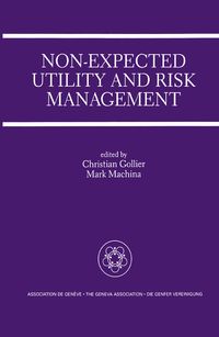 Produktbild: Non-Expected Utility and Risk Management