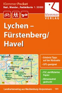 Produktbild: Klemmer Pocket Rad-, Wander- und Paddelkarte Lychen - F&uuml;rstenberg/Havel