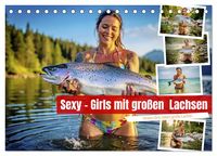Produktbild: Sexy - Girls mit gro&szlig;en Lachsen (Tischkalender 2027 DIN A5 quer), CALVENDO Monatskalender