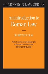 Produktbild: An Introduction to Roman Law