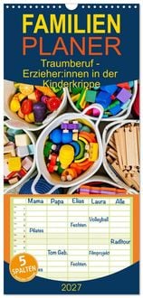 Produktbild: Familienplaner 2027 - Traumberuf - Erzieher:innen in der Kinderkrippe mit 5 Spalten (Wandkalender, 21 x 45 cm) CALVENDO