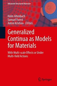 Produktbild: Generalized Continua as Models for Materials
