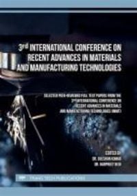 Produktbild: 3rd International Conference on Recent Advances in Materials and Manufacturing Technologies