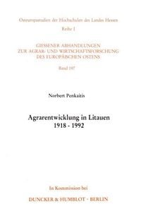 Produktbild: Agrarentwicklung in Litauen 1918 - 1992.