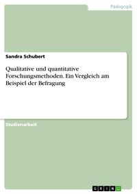 'Qualitative Und Quantitative Forschungsmethoden. Ein Vergleich Am ...