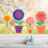 Produktbild Bastelset - Fensterbild Blumentöpfchen