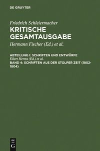 Produktbild: Schriften aus der Stolper Zeit (1802-1804)