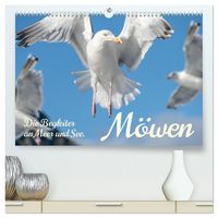 Produktbild: M&ouml;wen die Begleiter an Meer und See (hochwertiger Premium Wandkalender 2026 DIN A2 quer), Kunstdruck in Hochglanz