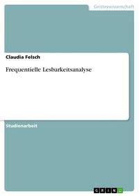 Produktbild: Frequentielle Lesbarkeitsanalyse