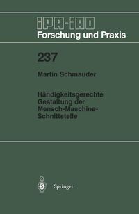 Produktbild: H&auml;ndigkeitsgerechte Gestaltung der Mensch-Maschine-Schnittstelle