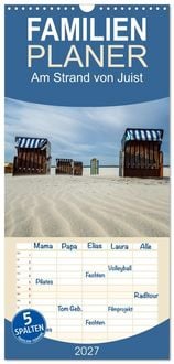 Produktbild: Familienplaner 2027 - Am Strand von Juist mit 5 Spalten (Wandkalender, 21 x 45 cm) CALVENDO