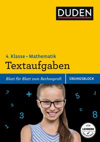Bild vom Artikel Übungsblock: Mathematik - Textaufgaben 4. Klasse vom Autor Ute Müller-Wolfangel
