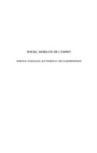 Produktbild: Poesie mobilite de l'esprit