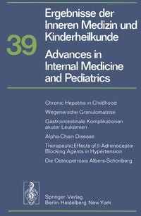 Produktbild: Ergebnisse der Inneren Medizin und Kinderheilkunde/Advances in Internal Medicine and Pediatrics