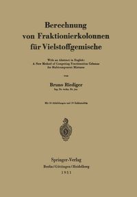 Produktbild: Berechnung von Fraktionierkolonnen f&uuml;r Vielstoffgemische