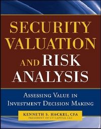 Produktbild: Security Valuation & Risk Anal