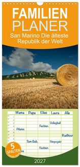 Produktbild: Familienplaner 2027 - San Marino Die &auml;lteste Republik der Welt mit 5 Spalten (Wandkalender, 21 x 45 cm) CALVENDO
