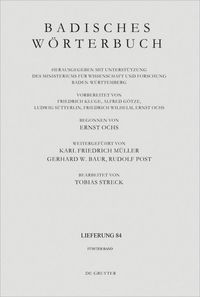 Produktbild: Badisches W&ouml;rterbuch. Band V/Lieferung 84