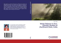 Produktbild: Water Balance in Eco-Climatic Studies of Jharkhand State, India