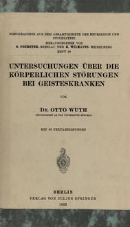 Produktbild: Untersuchungen &Uuml;ber die K&ouml;rperlichen St&ouml;rungen Bei Geisteskranke