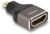 Produktbild: Delock 60079 HDMI Adapter [1x Micro HDMI&trade; - 1x HDMI-Buchse] Gold, Grau