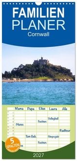 Produktbild: Familienplaner 2027 - Cornwall mit 5 Spalten (Wandkalender, 21 x 45 cm) CALVENDO