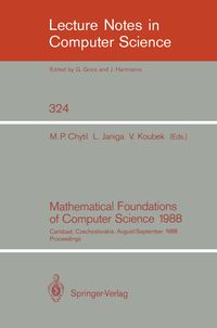 Produktbild: Mathematical Foundations of Computer Science 1988