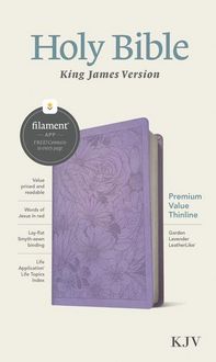 Produktbild: KJV Premium Value Thinline Bible, Filament Enabled (Leatherlike, Garden Lavender, Red Letter)