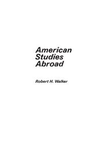 Produktbild: American Studies Abroad
