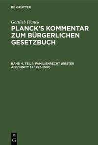 Produktbild: Familienrecht (Erster Abschnitt &sect;&sect; 1297-1588)