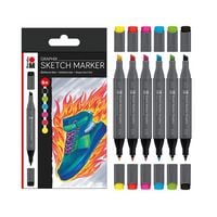 Produktbild: Marabu Sketch Marker GraphixSet Set Heat 6 Teile
