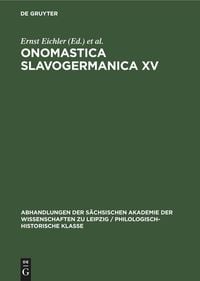 Produktbild: Onomastica Slavogermanica XV