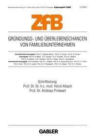 Produktbild: Gr&uuml;ndungs- und &Uuml;berlebenschancen von Familienunternehmen