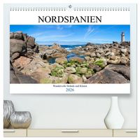 Produktbild: Nordspanien - Wundervolle Str&auml;nde und K&uuml;sten (hochwertiger Premium Wandkalender 2026 DIN A2 quer), Kunstdruck in Hochglanz