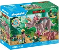 Produktbild: PLAYMOBIL 71821 Triceratops mit Jungtier