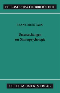 Produktbild: Untersuchungen zur Sinnespsychologie