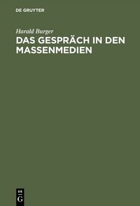 Produktbild: Das Gespr&auml;ch in den Massenmedien