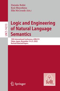 Produktbild: Logic and Engineering of Natural Language Semantics
