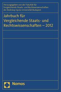 Produktbild: Jahrbuch f&uuml;r Vergleichende Staats- und Rechtswissenschaften - 2012