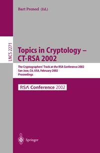 Produktbild: Topics in Cryptology - CT-RSA 2002