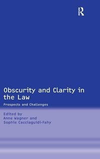 Produktbild: Obscurity and Clarity in the Law
