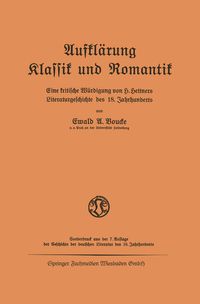 Produktbild: Aufkl&auml;rung Klassik und Romantik