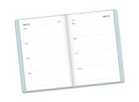 Terminplaner Lederlook 2024 Hellblau