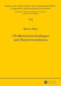 Produktbild: US-Menschenrechtsklagen und Neoterritorialismus