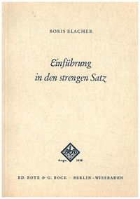 Produktbild: Einf&uuml;hrung in den strengen Satz