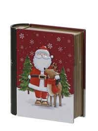 Produktbild: Gutscheinbox in Buchform Santa mit Rentier