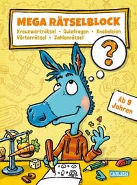 Produktbild: Mega R&auml;tselblock &ndash; Kreuzwortr&auml;tsel, Quizfragen, Knobeleien, W&ouml;rterr&auml;tsel, Zahlenr&auml;tsel