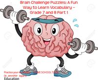 Produktbild: Brain Challenge Puzzles: A Fun Way to Learn Vocabulary - Grade 7 and 8 Part 1
